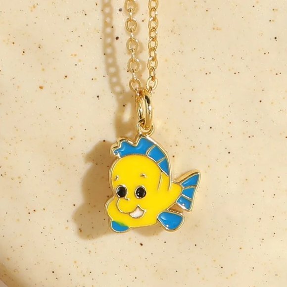 $5 ADD ON ITEM- 14K Gold Plated Fish Pendant Charm Necklace Chain Girls Kids - Picture 6 of 6